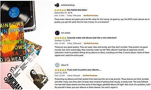 Big Fudge 50x Vinyl Record Outer Sleeves 12" LP | Durable & Wrinkle-Free - JOY2ESpree