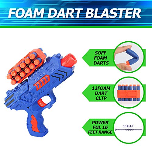 BAODLON Digital Shooting Targets with Foam Dart Toy Gun, Electronic Scoring Auto Reset 4 Targets Toys, Fun Toys for Age of 5, 6, 7, 8, 9, 10+ Years Old Kids, Boys & Girls, Compatible with Nerf Toys