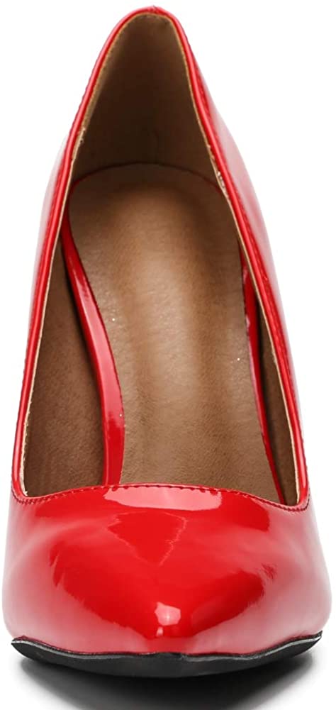 LIURUIJIA Womens Stiletto Pumps Pointed Toe High Heel Slip On Wedding Party Office Shoes 666
