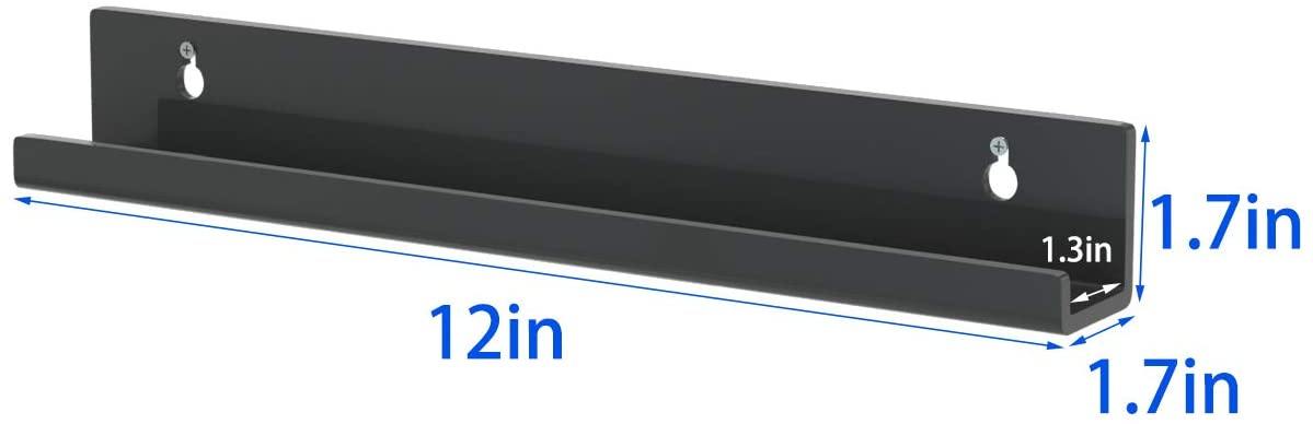 NIUBEE Black Vinyl Record Shelf Wall Mount 6 Pack - JOY2ESpree