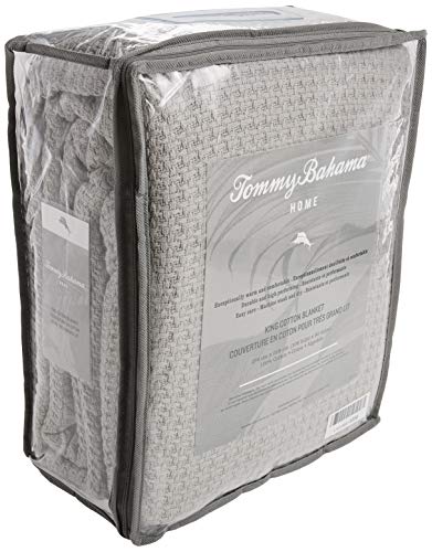 Tommy Bahama Bahama Coast Gray Cotton Blanket Pelicans