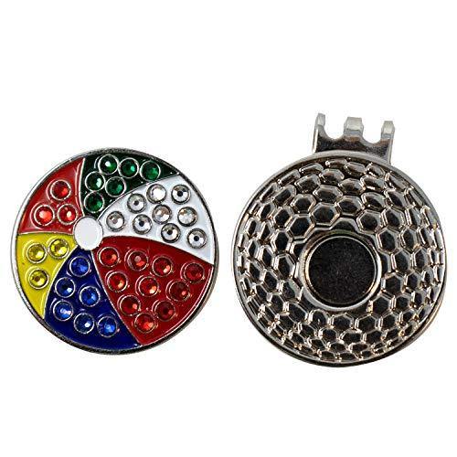 DA VINCI Magnetic Golf Hat Clip with 1 Inch Bling Metal Golf Ball Marker - JOY2ESpree