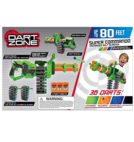 Dart Zone Super Commando Scorpion Blaster ,18-round ammo belts