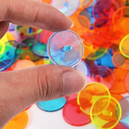 sansheng 200 PCS Plastic Circular Transparent Golf Position Mark and Baseball Position Mark/Position Markers for Upright bass (Random Colors) - JOY2ESpree