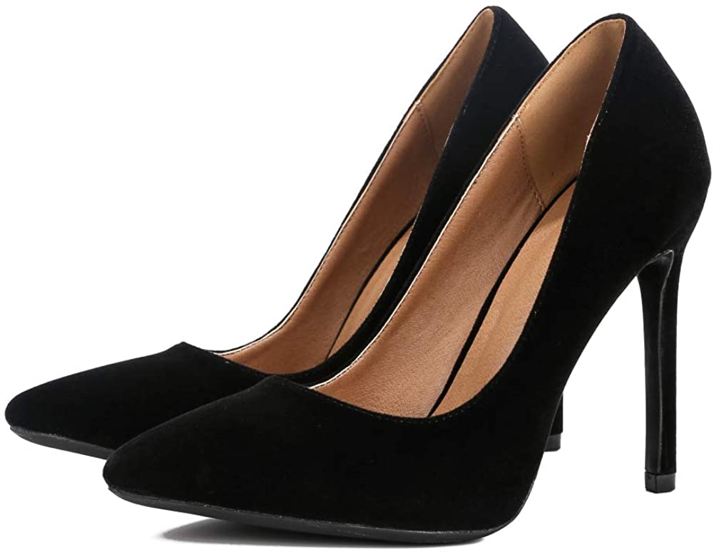 LIURUIJIA Womens Stiletto Pumps Pointed Toe High Heel Slip On Wedding Party Office Shoes 666