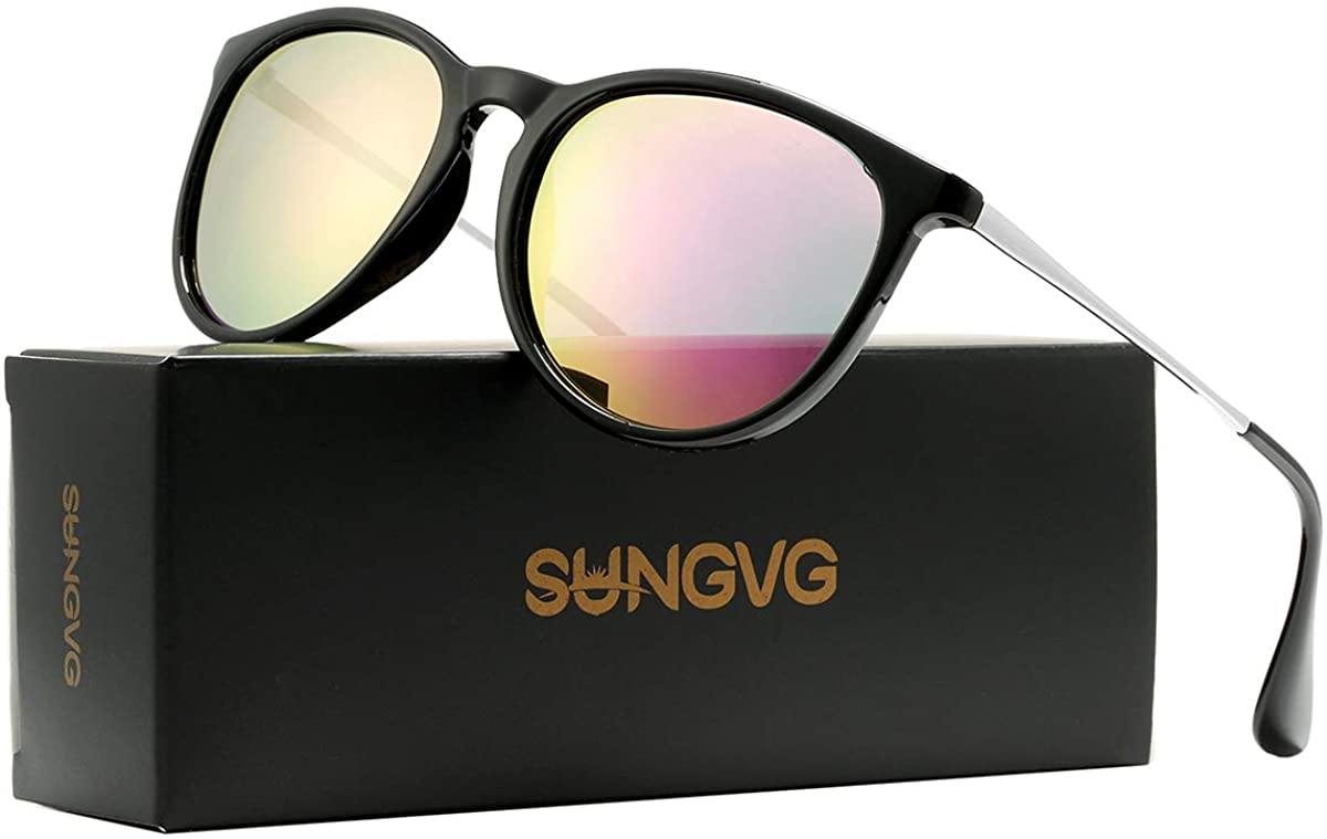 SUNGVG Polarized Sunglasses for Women Classic Round Retro Sun Glasses - JOY2ESpree
