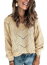 
                        
                          Muat gambar ke penampil Galeri, Dokotoo Womens Cute Soft Crewneck Long Sleeve Hollow Cable Knit Pullover Sweaters
                        
                      