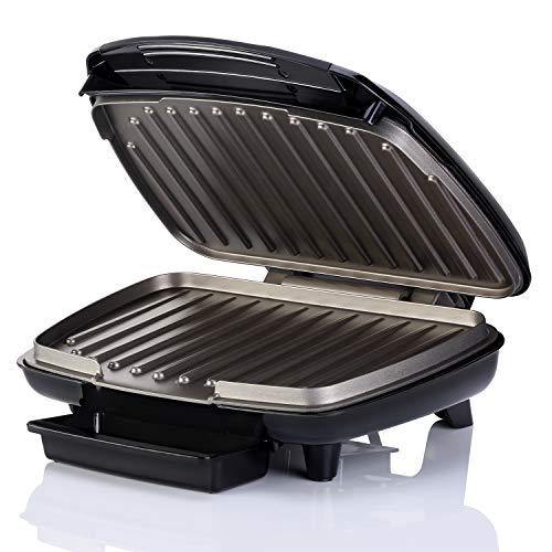 Health and Home 2-Serving Classic Plate Grill Maker and Panini Press, Black, KS-306 - JOY2ESpree