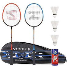 
                        
                          Load image into Gallery viewer, Fostoy Badminton Rackets, Badminton Sets for Backyards, Lightweight Carbon Fiber Badminton Racquets with 3 shuttlecocks and Carry Bag - JOY2ESpree
                        
                      