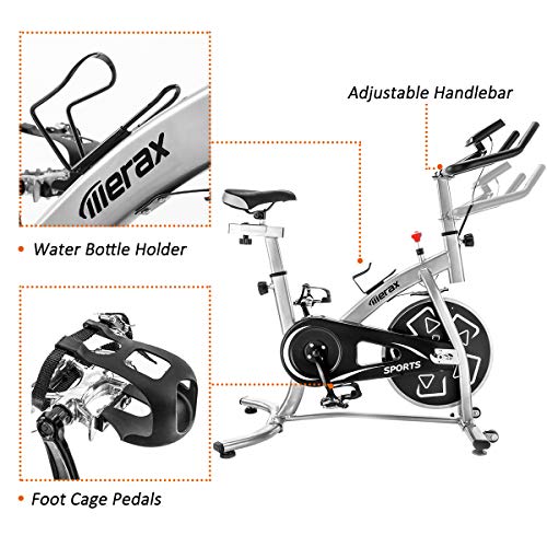 Merax Exercise Bike Spin Bike Stationary Indoor Cycling Bike Workout Bike for Home Use - JOY2ESpree