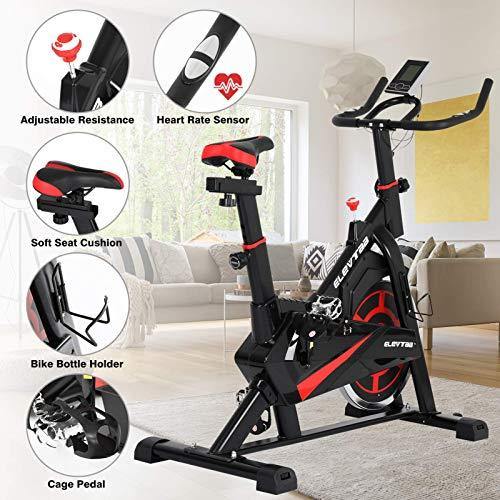 ER KANG Exercise Bike, Indoor Cycling Bike, Digital LCD Monitor Upgraded Version - JOY2ESpree