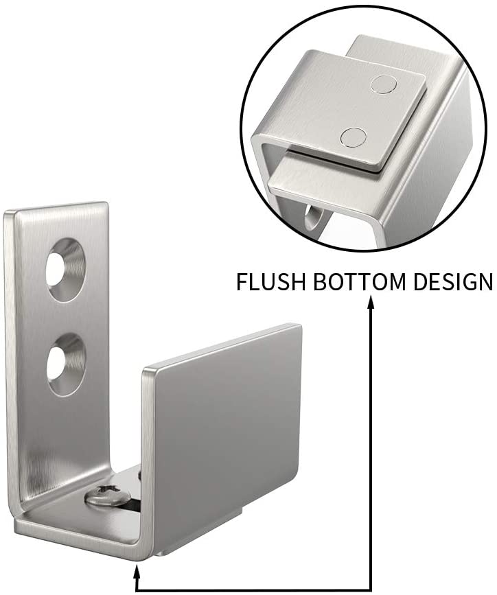 Homlux Heavy Duty Sliding Barn Door Floor Guide,Adjustable Roller,Wall Mount System,Flush Bottom Design,Floor and Door Panel Non-Damage(Floor Guide-3)