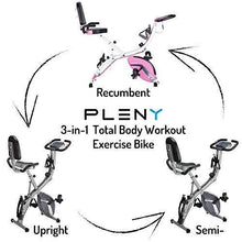 
                        
                          Cargar imagen en el visor de la galería, PLENY 3-in-1 Total Body Workout Exercise Bike w/Backlit Screen, High Backrest, Adjustable Resistance Bands for Arm &amp; Leg, and 300 lbs Weight Support - JOY2ESpree
                        
                      