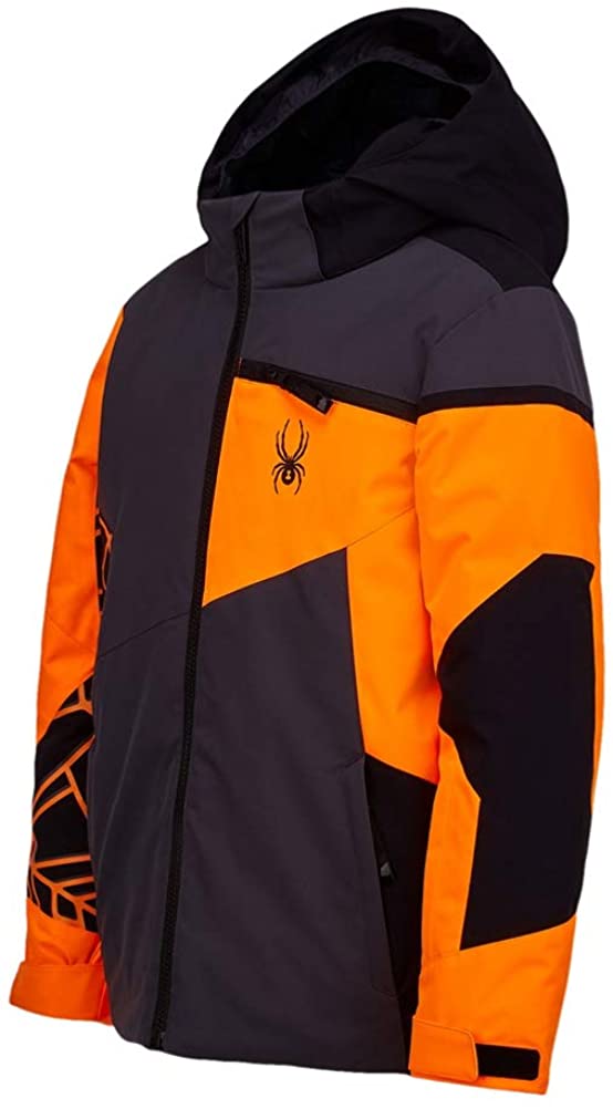 Spyder Boy’s Challenger Ski Jacket – Kids Full Zip Hooded Winter Coat