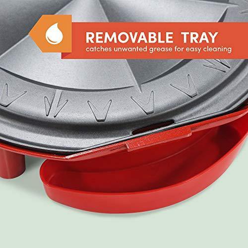 Elite Gourmet Mexican Taco Tuesday Quesadilla Maker, Easy-Slice 6-Wedge, Grilled Cheese, 11 Inch, Red - JOY2ESpree