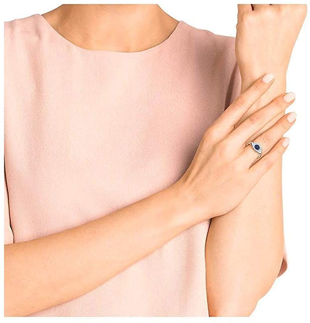 Duo Evil Eye Ring Multi-Colored Rose Gold Plated - JOY2ESpree