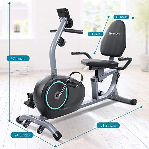 MARNUR Recumbent Exercise Bike Indoor Cycling Stationary Magnetic Home - JOY2ESpree