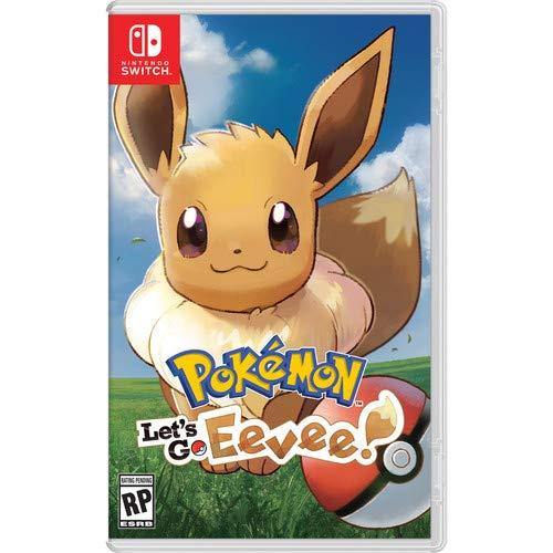 Nintendo Switch (Gray) Gaming Console Bundle with Pokemon: Let's Go Eevee Game, 64GB Memory Card, and Cleaning Cloth - JOY2ESpree