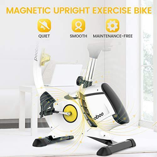 pooboo Exercise Bike Indoor Cycling Bike Magnetic Upright Stationary Bike Indoor Bicycle - JOY2ESpree