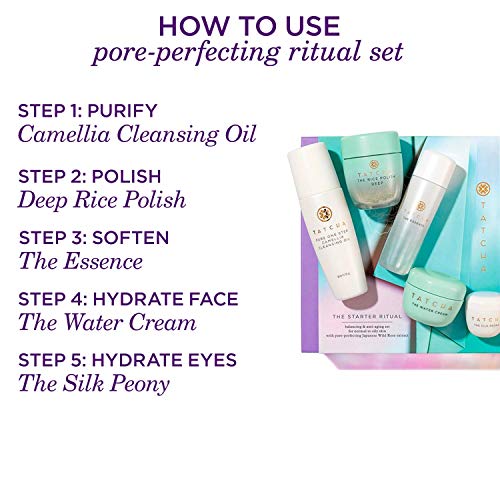 Tatcha The Starter Ritual Set - Balancing for Normal to Oily Skin: Includes Pure One Step Camellia Cleansing Oil, Rice Polish