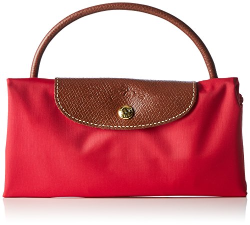 Longchamp Le Pliage Large Travel Bag, Red Garance, 17.75" x 13.75" x 9"