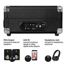 
                        
                          Muat gambar ke penampil Galeri, LP&amp;No.1 Portable Suitcase Turntable with Stereo Speaker,3 Speeds Belt-Drive Vinyl Record Player Black - JOY2ESpree
                        
                      