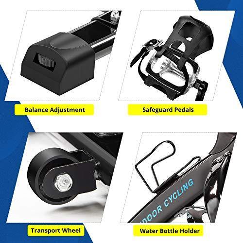Merax Exercise Bike Indoor Cycling Bike Cycle Trainer Adjustable Stationary Bike 330LBS Weight Capacity - JOY2ESpree