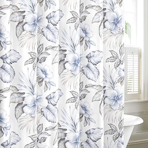 Tommy Bahama Casablanca Garden Shower Curtain, 72x72, Grey