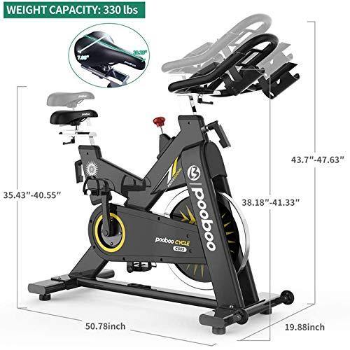 pooboo Professional Commercial Exercise Bikes C505, Heavy-Duty Belt Drive Indoor Cycling Bike - JOY2ESpree
