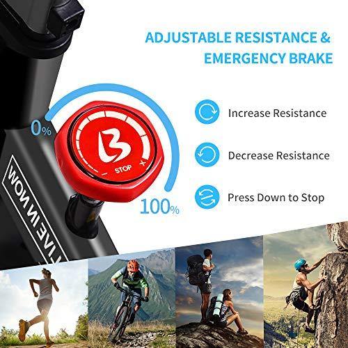 pooboo Exercise Bike, Indoor Cycling Bike Stationary Belt Drive - JOY2ESpree