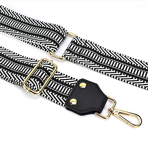 Bag/Purse Strap Replacement Crossbody Shoulder For Women Adjustable Jacquard Woven Cotton Guitar Strap Banjo Strap Style