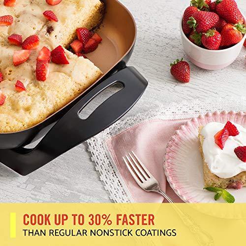 BELLA Electric Ceramic Titanium Skillet, Roast, Fry and Steam, Healthy-Eco Non-stick Coating, Convenient Easy Clean Up - JOY2ESpree