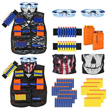 
                        
                          將圖片載入圖庫檢視器 Kids Tactical Vest Kit for Nerf Guns Series with Refill Darts,Dart Pouch, Reload Clips, Tactical Mask, Wrist Band and Protective Glasses,Nerf Vest Toys for 4 5 6 7 8 9 10 11 12 Year Boys(2 Pack)
                        
                      