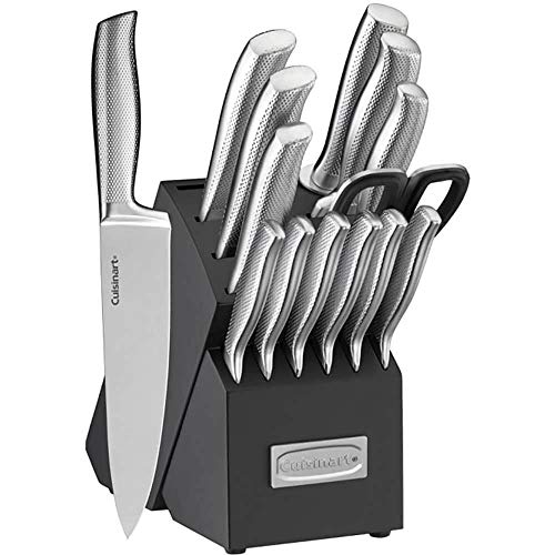 Cuisinart C77SS-15PG 15pc German Stainless Steel Cutlery Block Set, One Size - JOY2ESpree