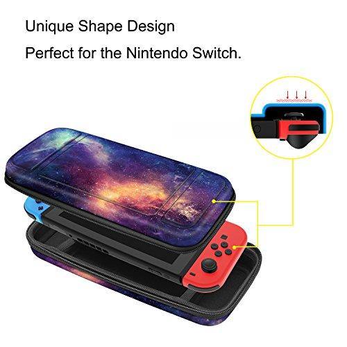 Fintie Carry Case for Nintendo Switch - [Shockproof] Hard Shell Protective Cover Travel Bag w/10 Game Card Slots - JOY2ESpree