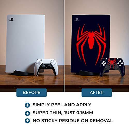 Ps5 skin "navy/red spider" protective wrap cover vinyl sticker decals - JOY2ESpree