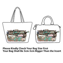 
                        
                          Load image into Gallery viewer, BTSKY New Printing Handbag Organizers Inside Purse Insert-High Capacity 13 Pockets Bag Tote Organizer with Handle Peacock Flower
                        
                      