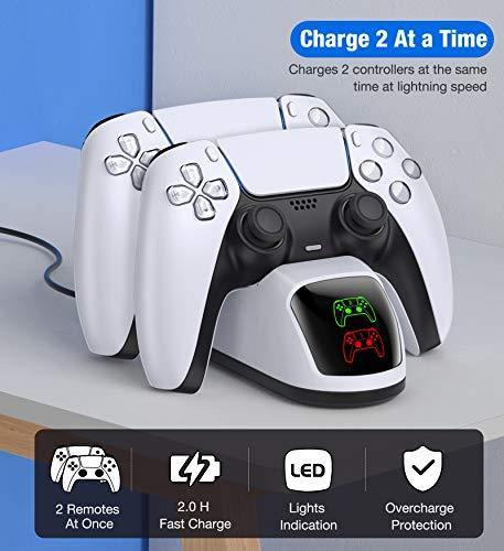 BEBONCOOL PS5 Charging Station, PS5 Controller Charger Station for Dualsense Controller - JOY2ESpree
