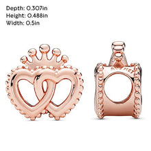 
                        
                          Load image into Gallery viewer, Pandora Jewelry United Regal Hearts Pandora Rose Charm - JOY2ESpree
                        
                      