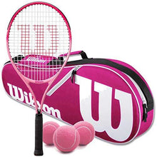 
                        
                          將圖片載入圖庫檢視器 Wilson Burn Pink Junior Tennis Racquet Bundled with a Advantage II Racquet Holder and a Can of Pink Tennis Balls - JOY2ESpree
                        
                      