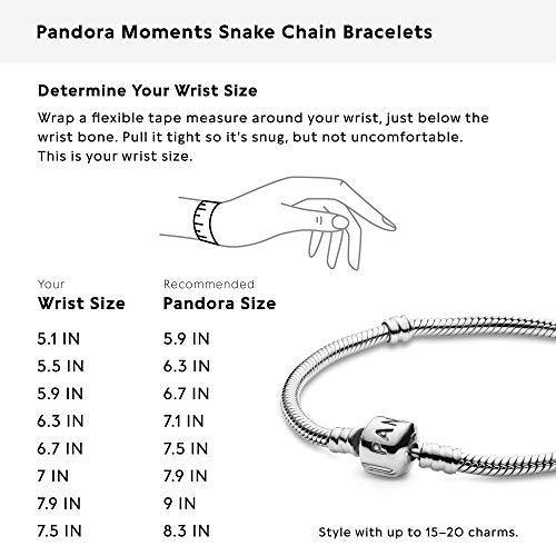 Pandora Jewelry Iconic Moments Snake Chain Charm Sterling Silver Bracelet, 7.1" - JOY2ESpree