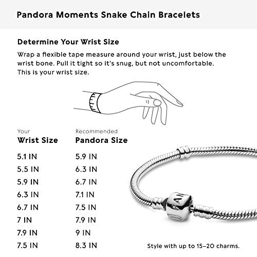 Pandora Jewelry Iconic Moments Snake Chain Charm Sterling Silver Bracelet, 9.0" - JOY2ESpree