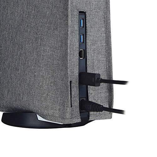 PlayVital Gray Nylon PS5 Dust Cover, Soft Neat Lining Dust Guard for DualSense 5 Console - JOY2ESpree