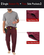 
                        
                          Muat gambar ke penampil Galeri, Bintangor Men's Sleep Pajama Pants 100% Cotton Knit Elastic Waistband Lounge Wear Long
                        
                      
