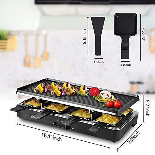 Artestia Raclette Table Grill, Electric Korean BBQ Grill Indoor Cheese Raclette for 8 Person - JOY2ESpree