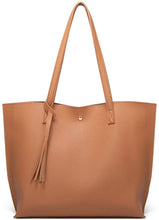 
                        
                          將圖片載入圖庫檢視器 Women's Soft Faux Leather Tote Shoulder Bag from Dreubea, Big Capacity Tassel Handbag
                        
                      