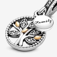 
                        
                          Load image into Gallery viewer, Pandora Jewelry Sparkling Family Tree Dangle Cubic Zirconia Charm in Sterling Silver and 14K Yellow Gold - JOY2ESpree
                        
                      