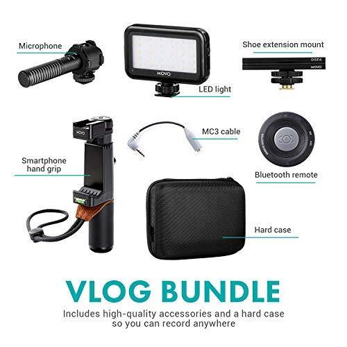 Movo Smartphone Vlogging Kit V7 with Grip Rig, Stereo Microphone - JOY2ESpree