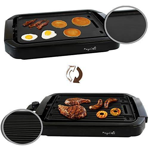 Megachef Dual Surface Reversible Indoor Grill and Griddle, black (MCG-107) - JOY2ESpree