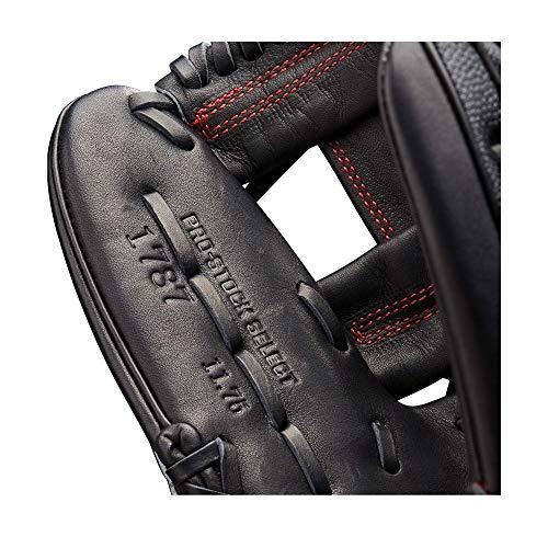 Wilson 2021 A2K 1787 w/SuperSkin (IF) Right Hand Throw Baseball Glove - 11.75", Black/Black SS - JOY2ESpree